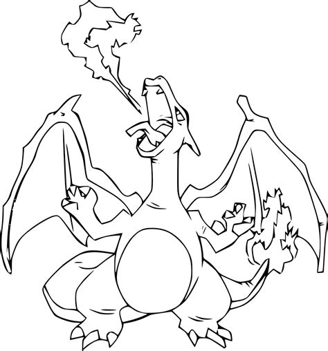 charizard coloring page|Charizard Coloring Pages Free && Printable